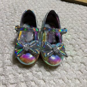 Holographic FROZEN Kids Shoes with Bow